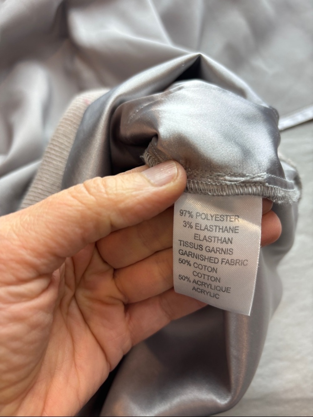 LAUREN VIDAL Designer Light Gray Layered Balloon Hem Dress - Size S - Picture 9 of 10